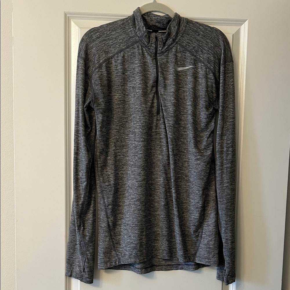 Nike Running Men’s Gray Quarter-Zip Pullover size small
